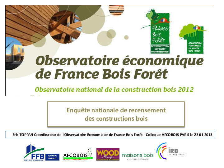 Enquête nationale de recensement des constructions bois-AFCOBOIS-01-13